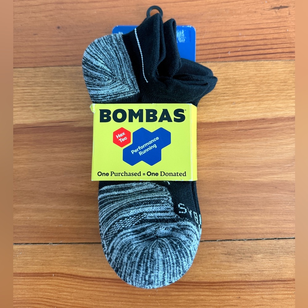 3 Pack Bombas No-Show Hex Tec Performance Socks - Lg